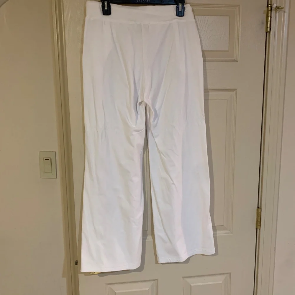 Michael Kors White Wide Leg Sweater Pants sz M
